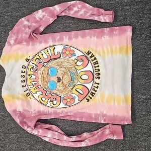 Simply Southern Tie Dye Grateful Dog Long Sleeve T-Shirt - Small